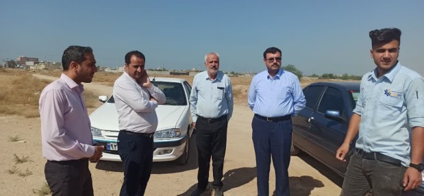 بازدید بازرسی کل استان بوشهر و رئیس پارک علم و فناوری استان از زمین شرکت